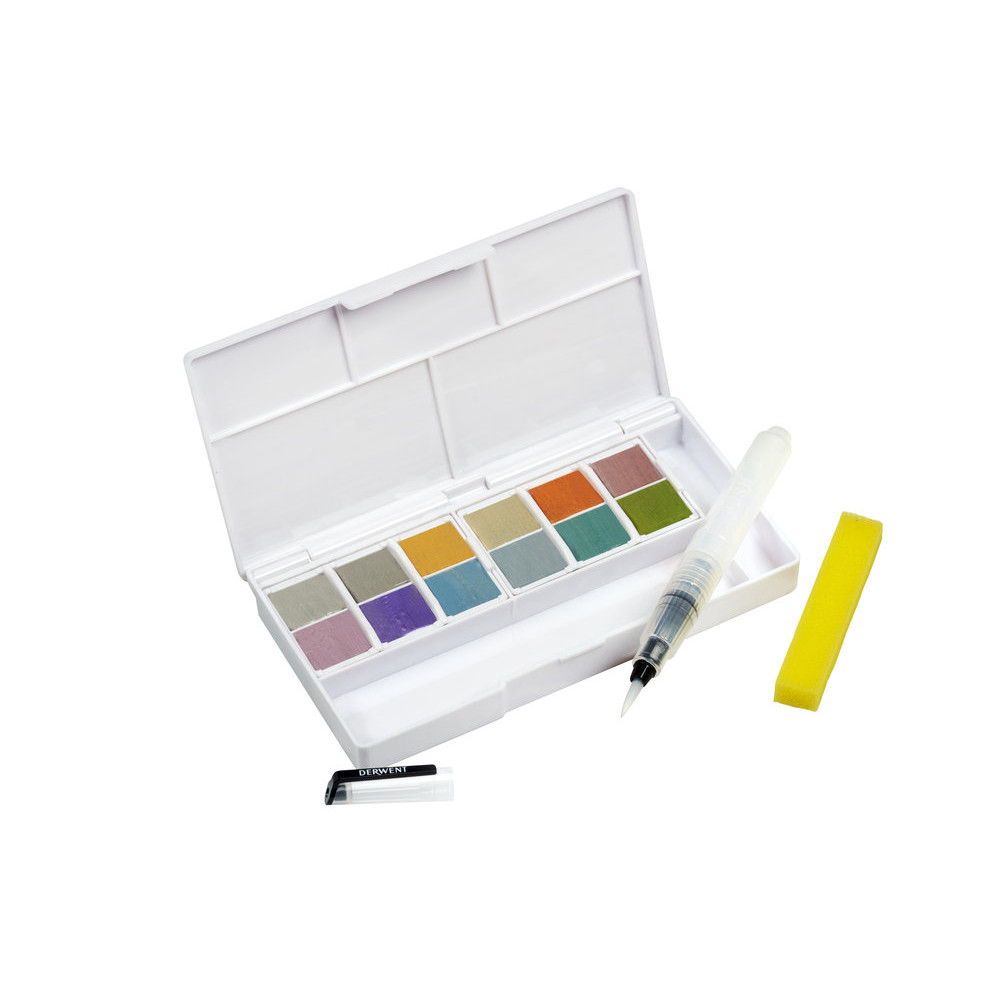 Metallic Watercolor Paint Pan Set - Derwent - 12 colors