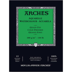 Watercolor paper A5 - Arches - cold pressed 300 g 12 sheets