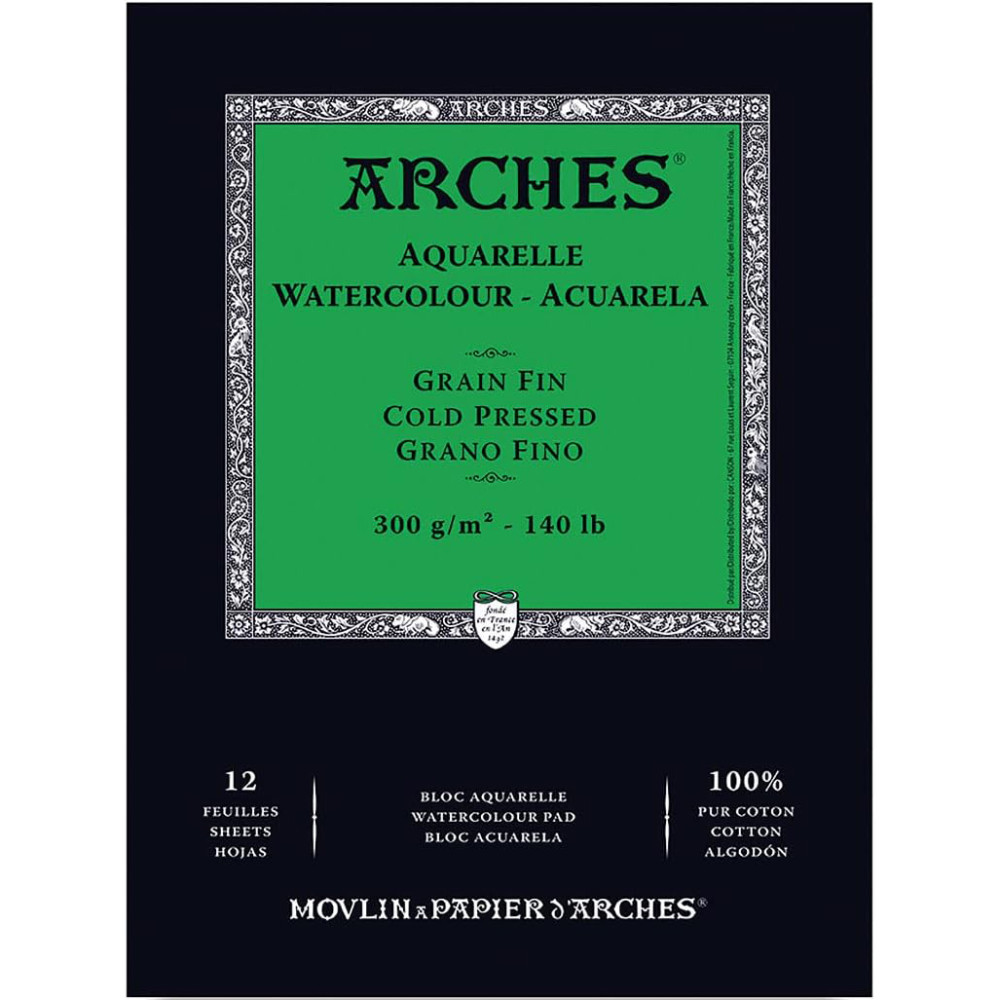 Blok do akwareli A5 - Arches - cold pressed 300 g 12 ark.