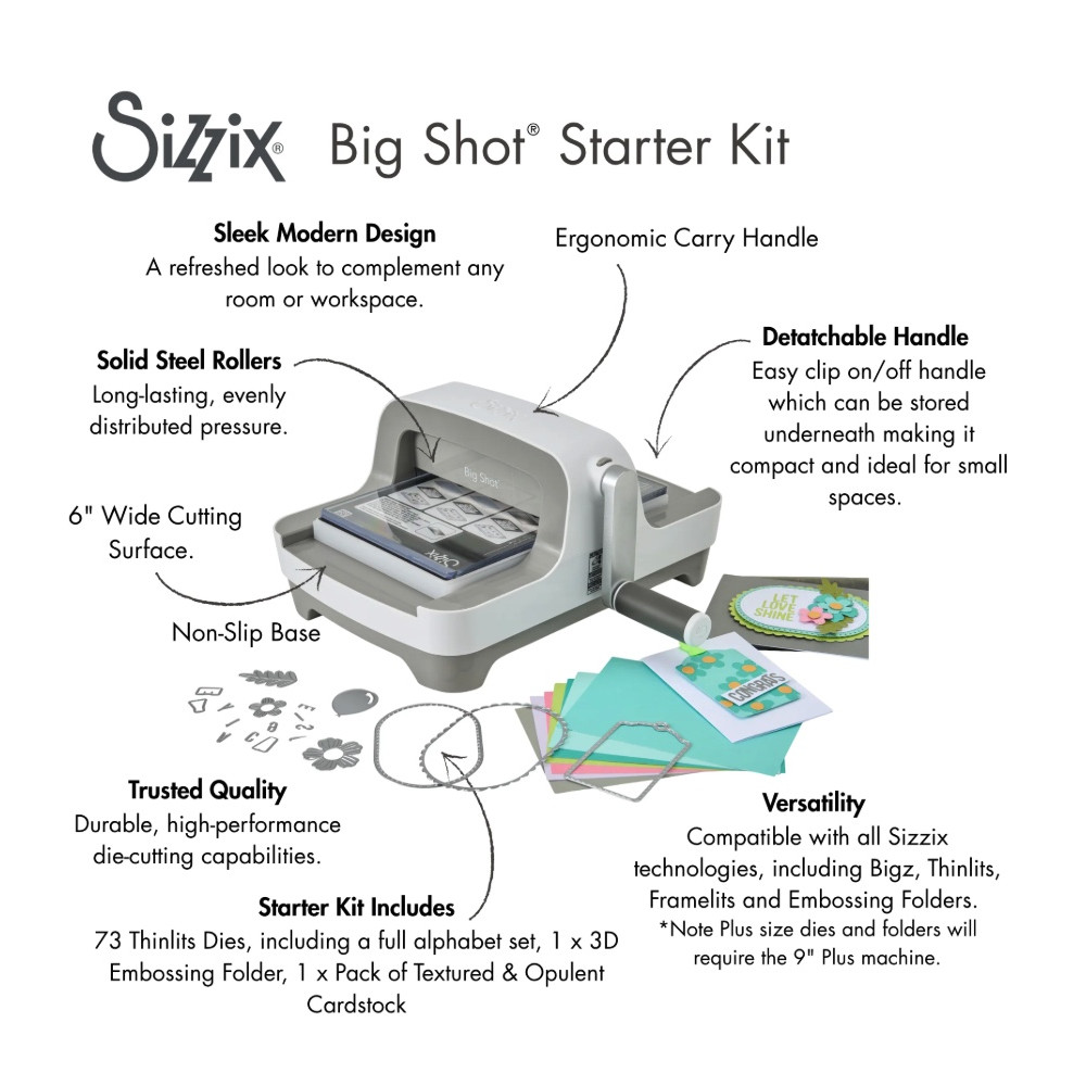 Die-cutting and embossing Machine Big Shot A5 - Sizzix - starter set