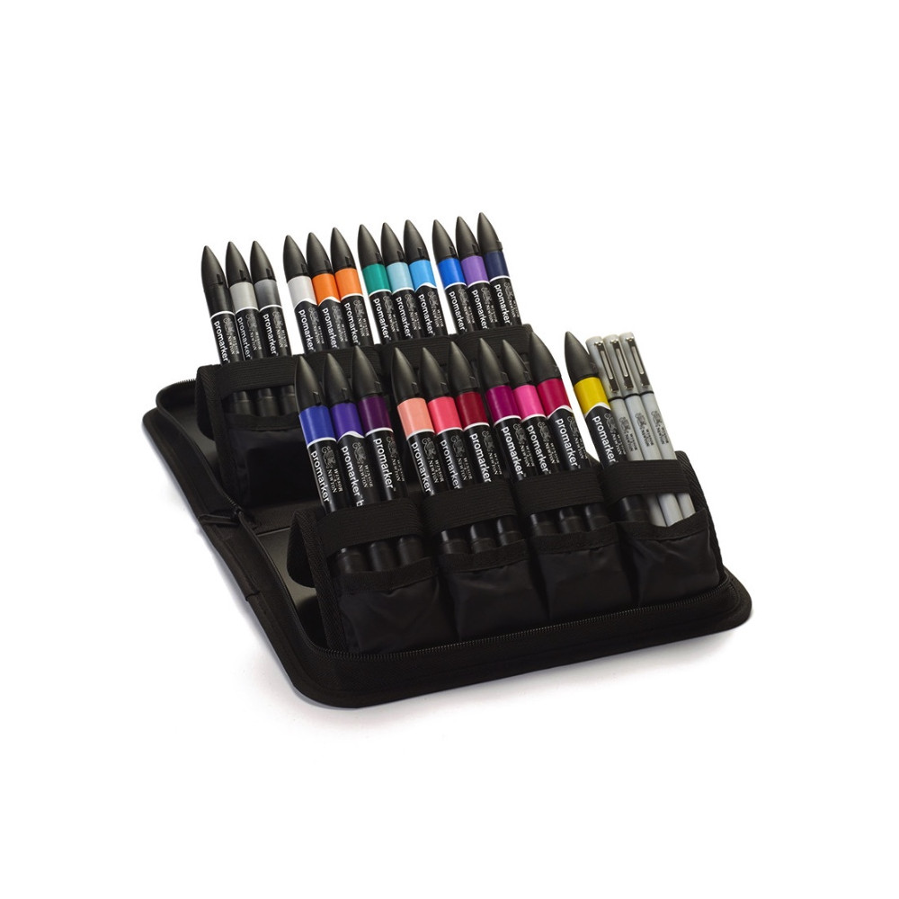 Promarker Modern Lettering set in case - Winsor & Newton - 25 pcs.
