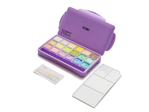 Zestaw gwaszy Jelly Cup Pastel - HIMI - 18 szt.