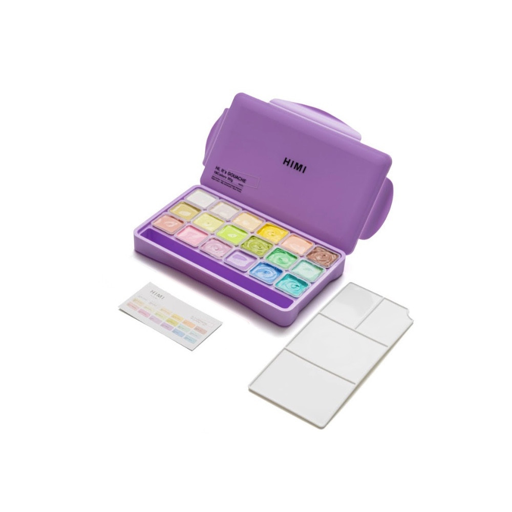Zestaw gwaszy Jelly Cup Pastel - HIMI - 18 szt.