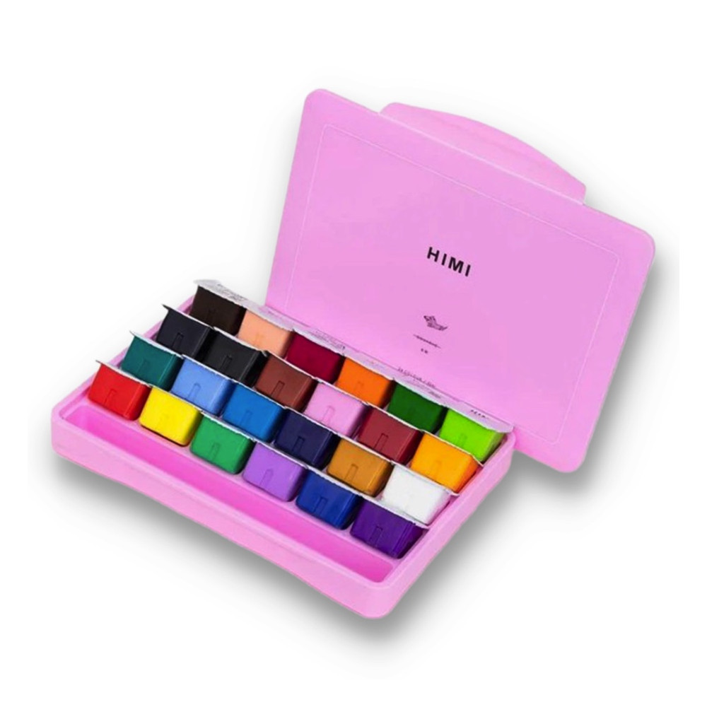 Zestaw gwaszy Jelly Cup Pink - HIMI - 24 szt.