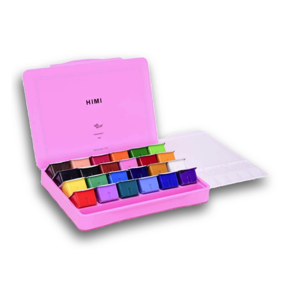 Zestaw gwaszy Jelly Cup Pink - HIMI - 24 szt.