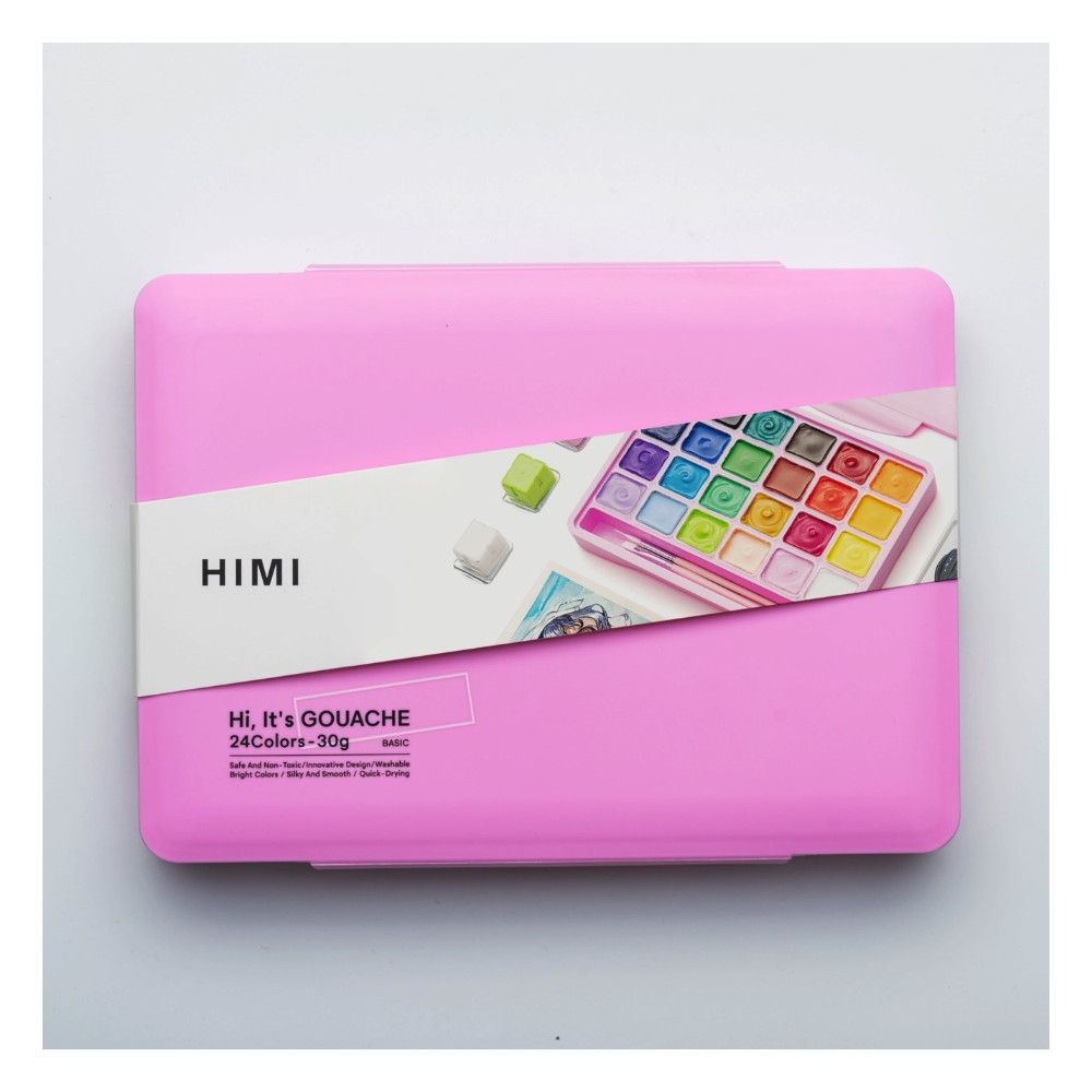 Set of Jelly Cup Gouache - HIMI - Pink 24 pcs. x 30 g