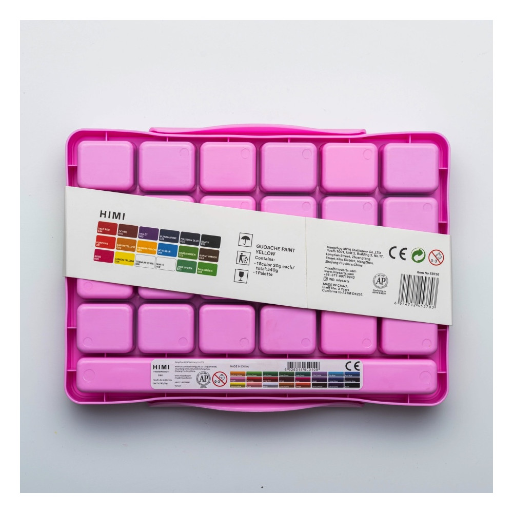 Zestaw gwaszy Jelly Cup Pink - HIMI - 24 szt.