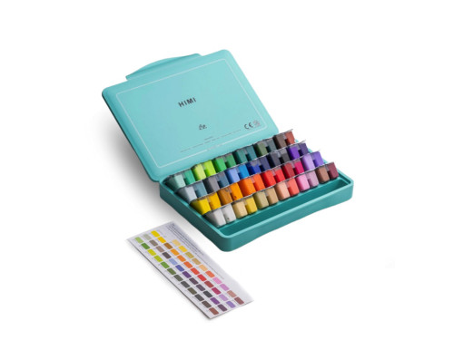 Set of Twin Cup Gouache paints - HIMI - Green 48 pcs. x 12 g
