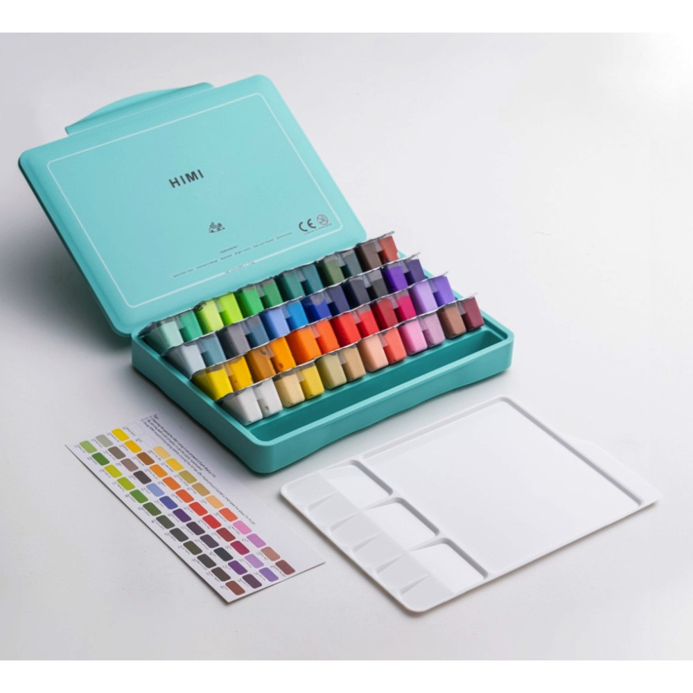 Set of Twin Cup Gouache paints - HIMI - Green 48 pcs. x 12 g