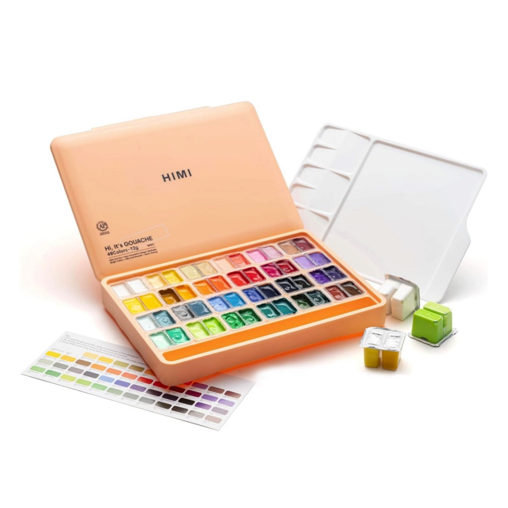 Set of Twin Cup Gouache paints - HIMI - Peach Fuzz 48 pcs. x 12 g