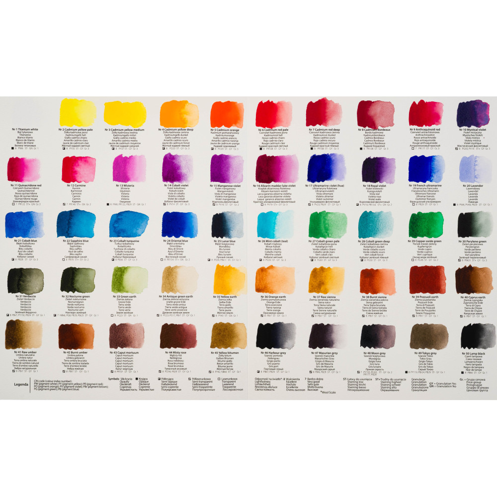 Farba akwarelowa Grand Godet w kostce - Renesans - 10 Mystical Violet