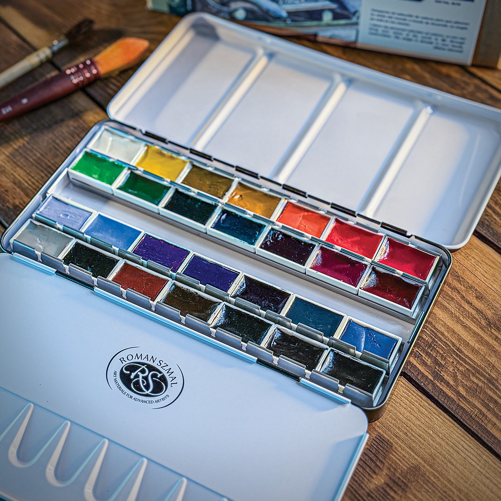 Set of Aquarius watercolor paints Mona Omrani - Roman Szmal - 28 colors