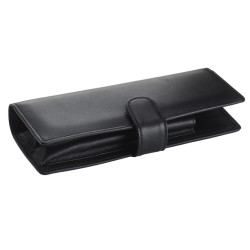 Skórzane etui podwójne zapinane A402 - Lamy - Black