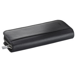 Fountain pen double leather case with zipper A403 - Lamy - Black