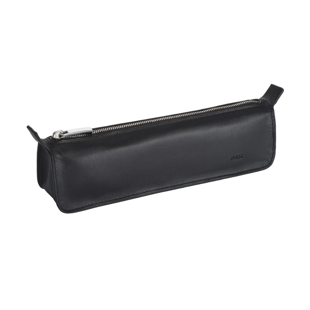 Leather triangle pencil case with zipper A404 - Lamy - Black