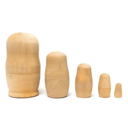 Wooden figurines Matryoshka - Rico Design - 5 pcs.