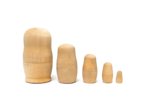 Figurki drewniane Matrioszka - Rico Design - 5 szt.