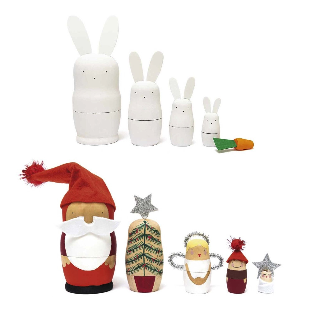 Wooden figurines Matryoshka - Rico Design - 5 pcs.