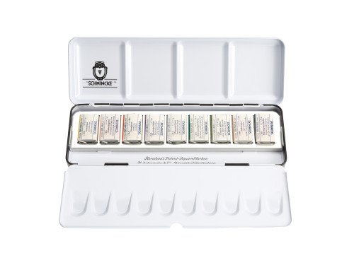 Set of Horadam Aquarell watercolor paints pans - Schmincke - 9 pcs.