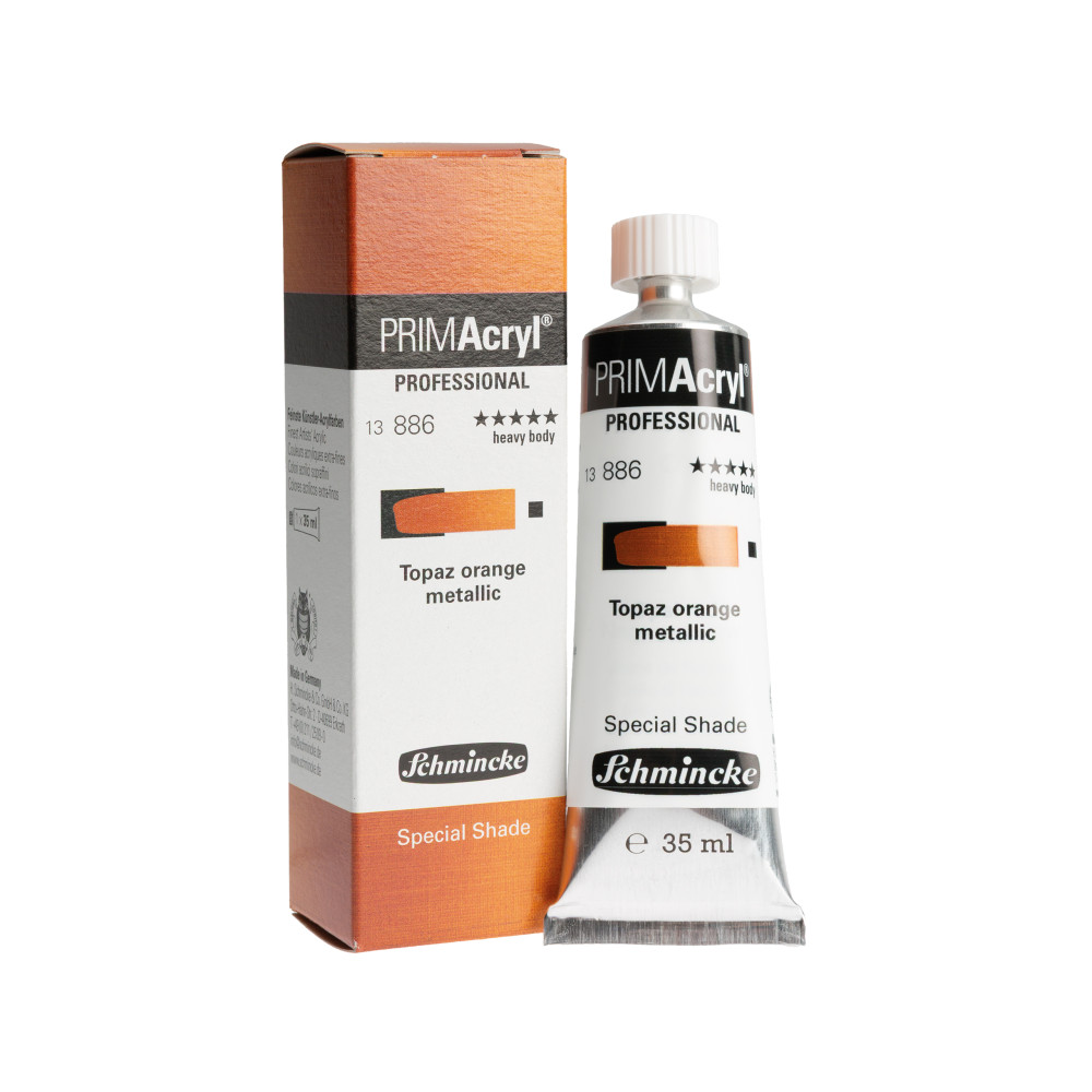 PRIMAcryl professional acrylic paint - Schmincke - 886 Topaz Orange Metallic 60 ml