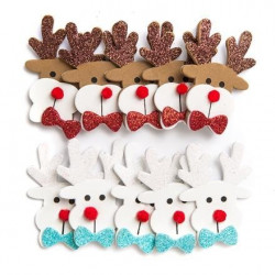 3D foam stickers - Reindeers 3, 10 Pcs