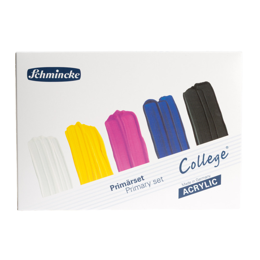 Set of College Acrylic paints - Schmincke - 5 x 75 ml