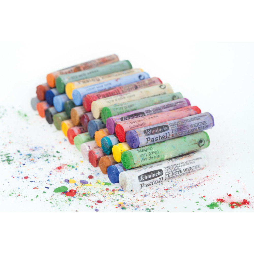 Set of Finest Extra-Soft artists’ pastels in wooden box - Schmincke - 48 pcs