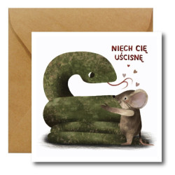 Kartka okolicznościowa - Hi Little - Niech Cię Uścisnę 14,5 x 14,5 cm