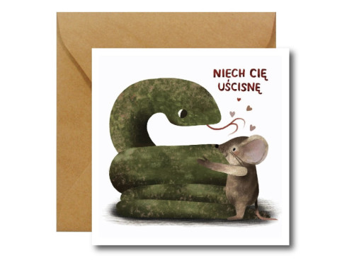 Greeting card - Hi Little - Niech Cię Uścisnę 14,5 x 14,5 cm