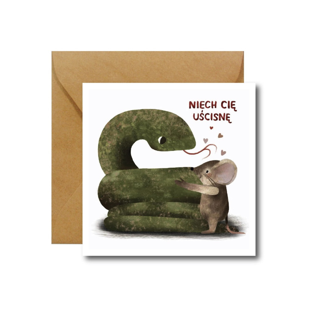 Greeting card - Hi Little - Niech Cię Uścisnę 14,5 x 14,5 cm