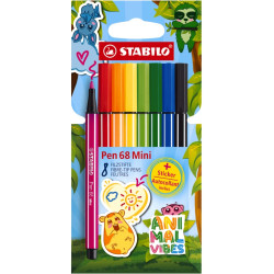 Zestaw flamastrów Pen 68 Mini Animal Vibes - Stabilo - 8 szt.