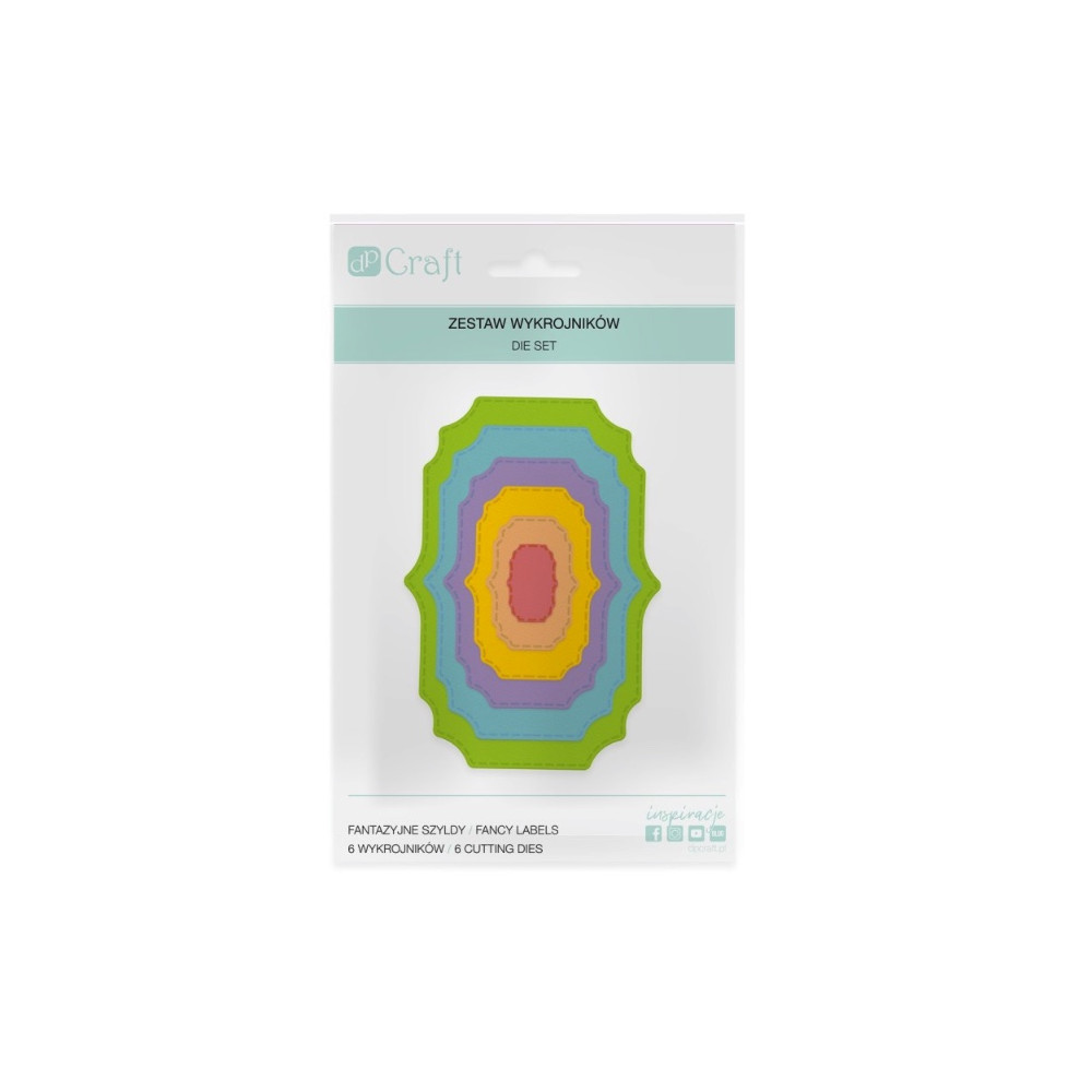 Set of cutting dies Fancy Labels - DpCraft - 6 pcs