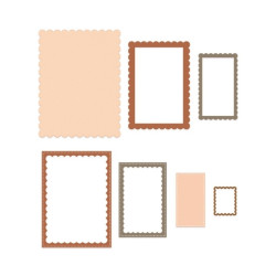 Set of cutting dies Frames with a ruffle - DpCraft - 7 pcs