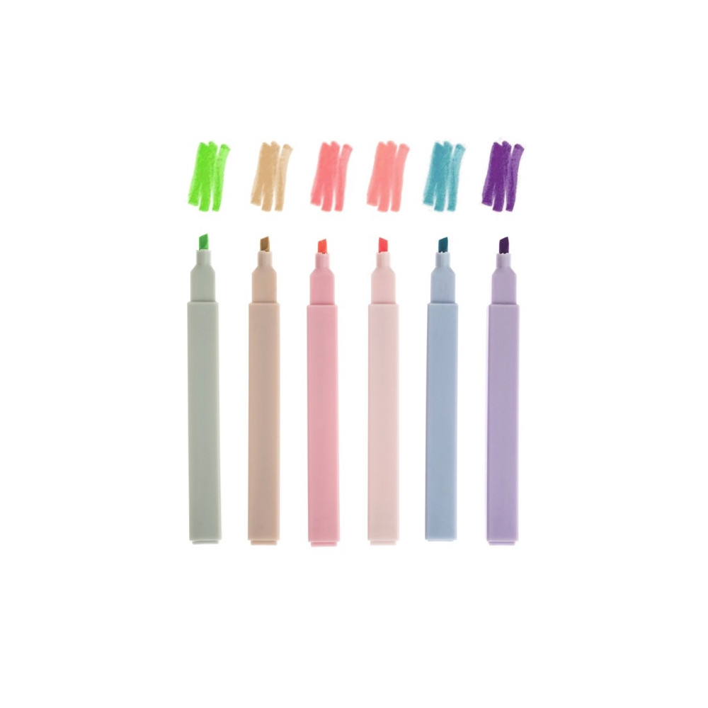 Zestaw zakreślaczy Silk Pastels - DpCraft - pastelowe 6 szt.