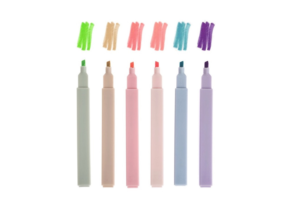 Zestaw zakreślaczy Silk Pastels - DpCraft - pastelowe 6 szt.