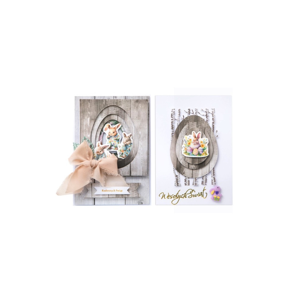 Vinyl stickers Vintage Bunnies - DpCraft - 50 pcs.