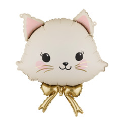 Foil balloon Cat - beige 50 x 60 cm