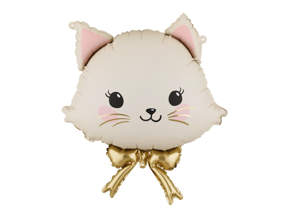 Foil balloon Cat - beige 50 x 60 cm