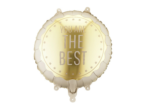 Foil balloon You Are The Best - beige 35 cm