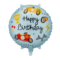 Foil balloon Happy Birthday - blue 35 cm