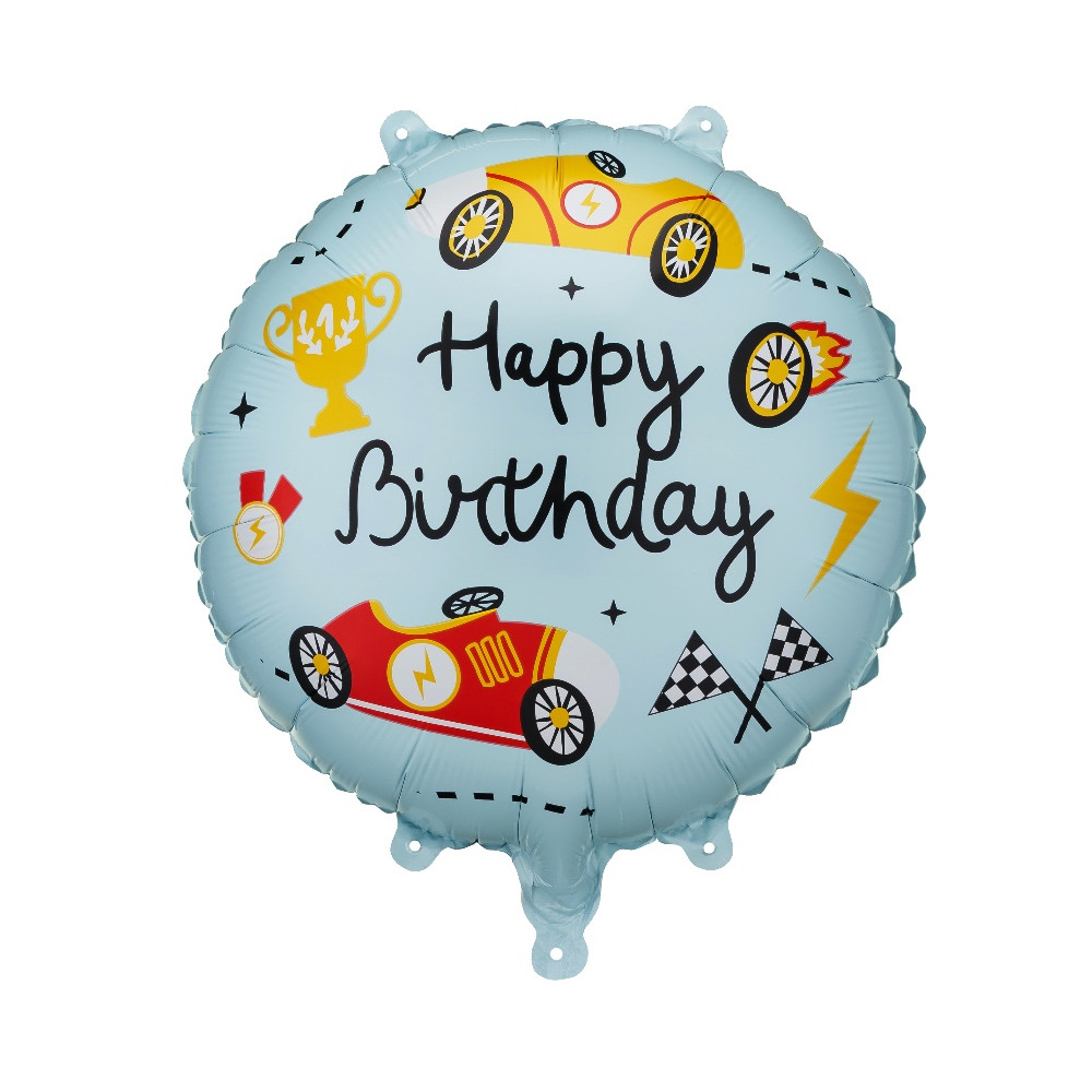Foil balloon Happy Birthday - blue 35 cm