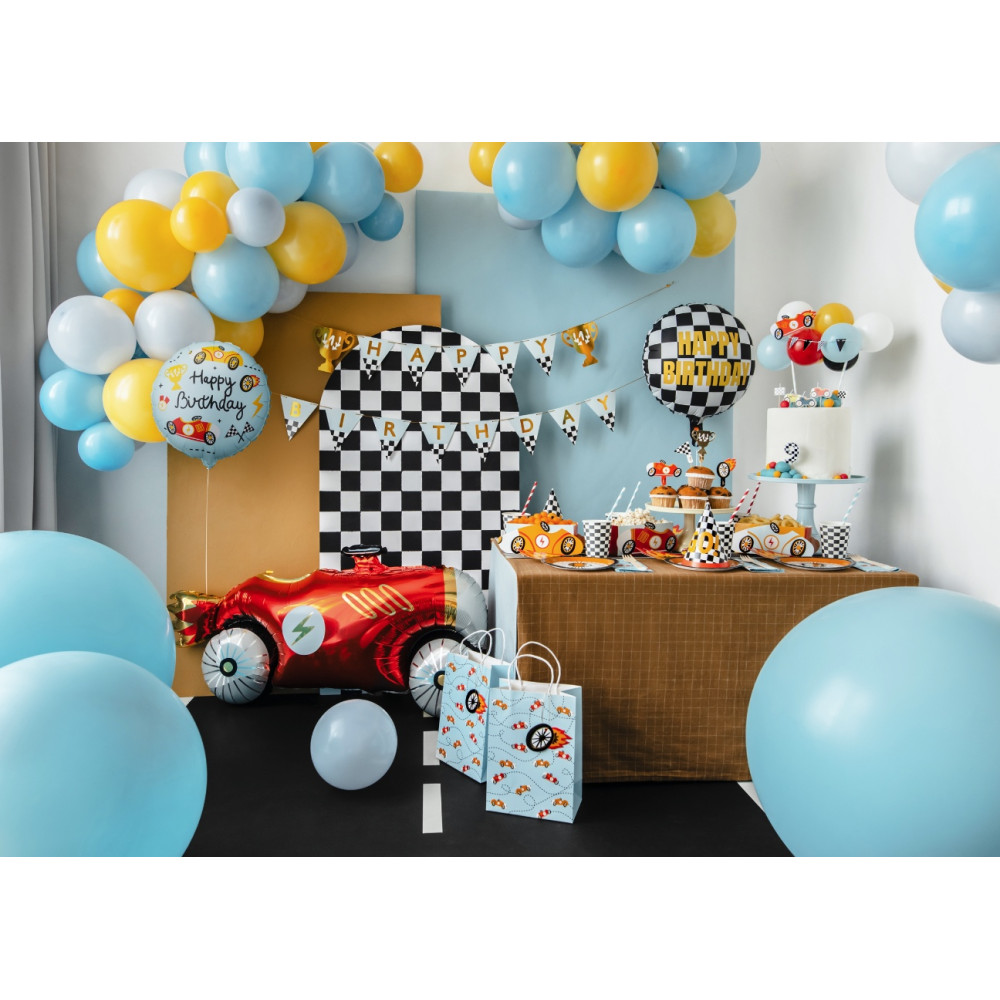 Foil balloon Happy Birthday - blue 35 cm
