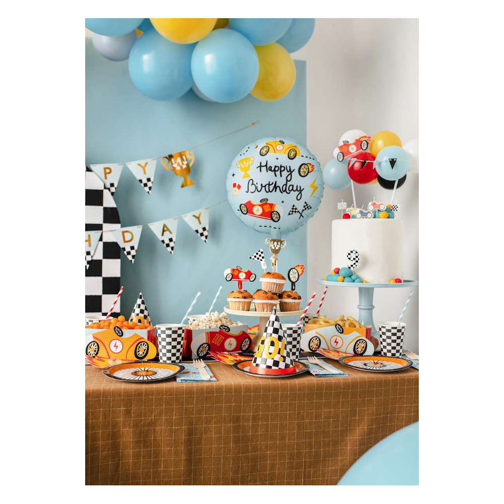 Foil balloon Happy Birthday - blue 35 cm