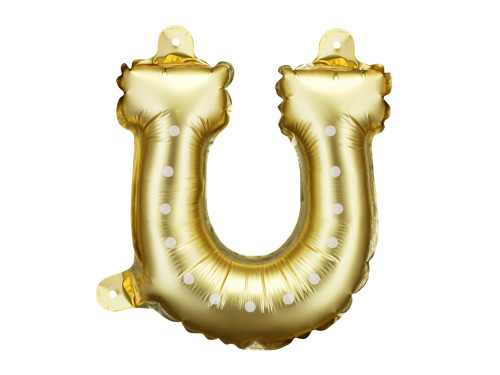 Balony foliowe Podkowy - złote 18 x 19 cm 3 szt.