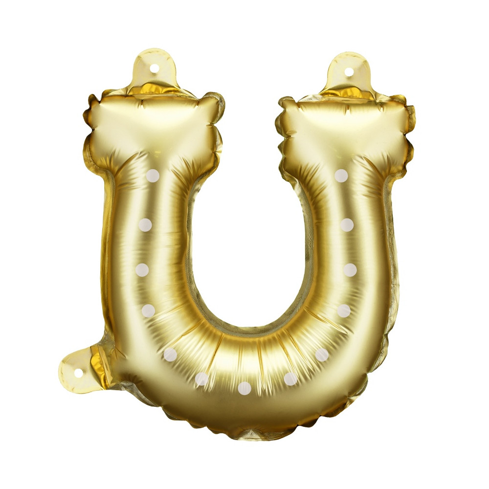 Foil balloons Horseshoe - gold 18 x 19 cm 3 pcs