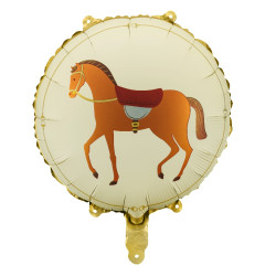 Balon foliowy Koń - beżowy 35 cm