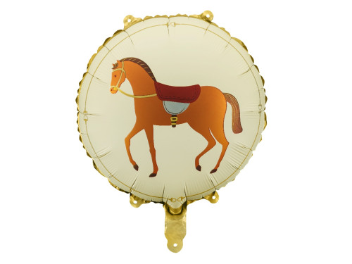 Foil balloon Horse - beige 35 cm