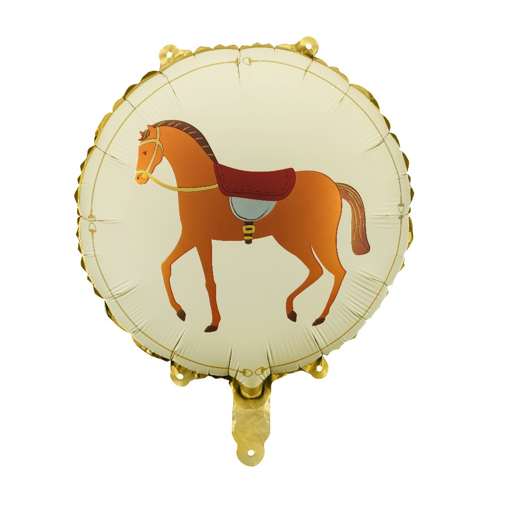 Foil balloon Horse - beige 35 cm