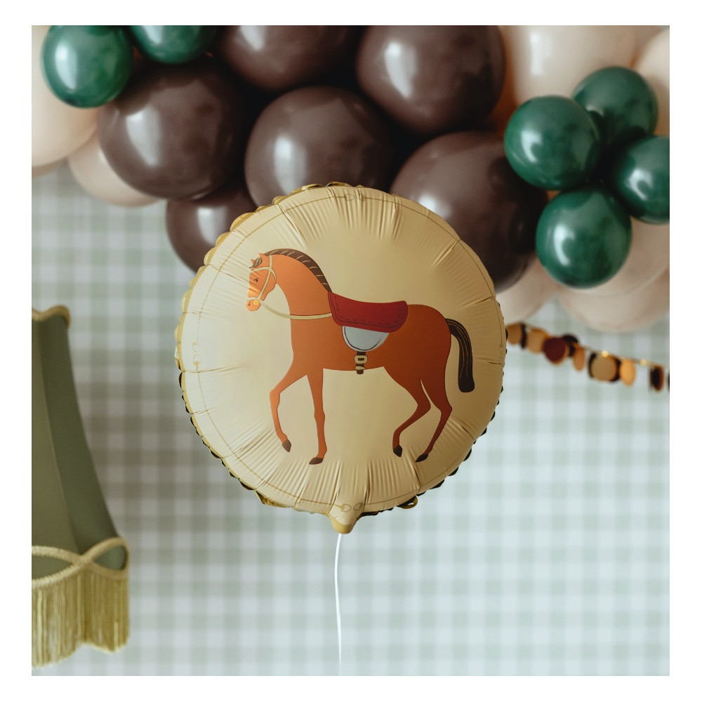Foil balloon Horse - beige 35 cm