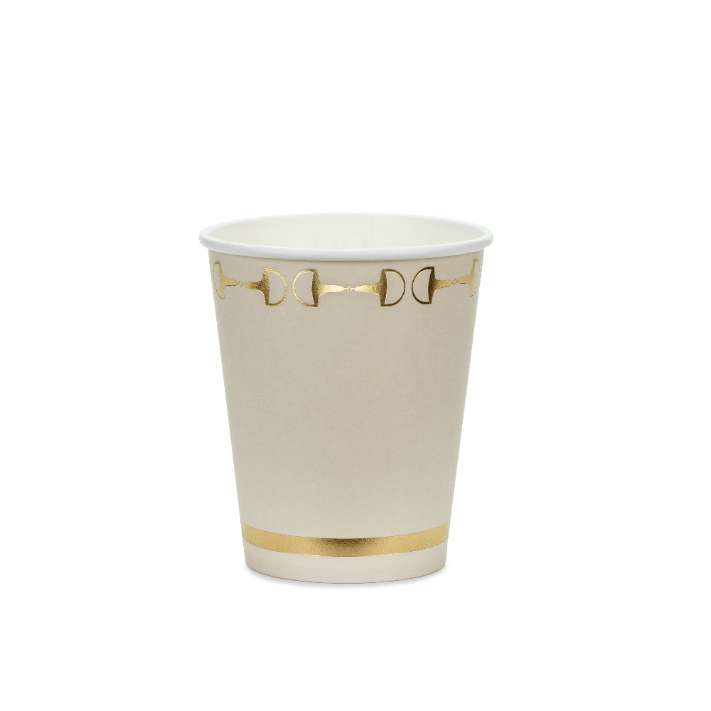 Paper cups Stirrups - beige 220 ml 6 pcs.